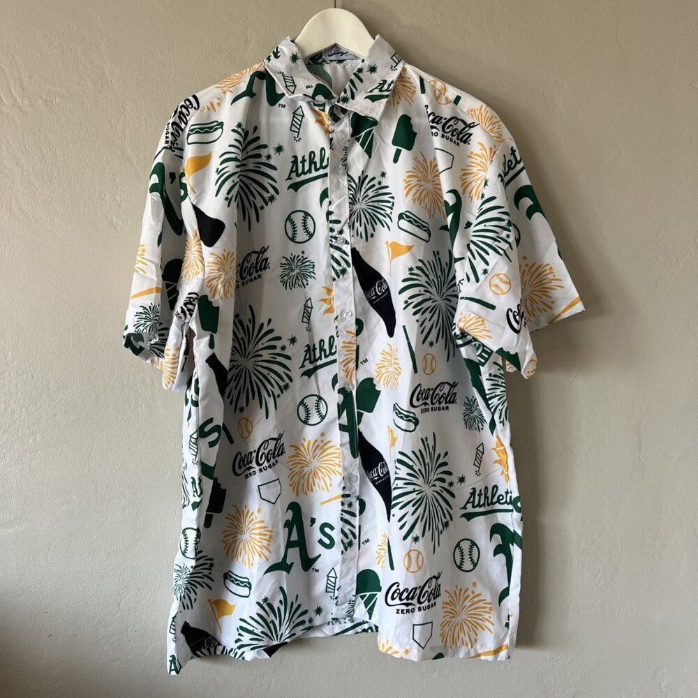 Oakland A's Athletics Coca-Cola Hawaiian Shirt - SGA 7/04/24 - Size XL